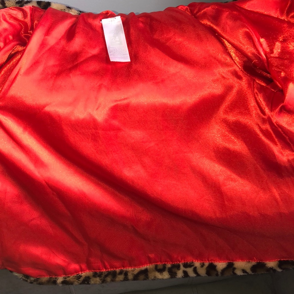 Lille Girls Leopard faux coat - Picture 4 of 5